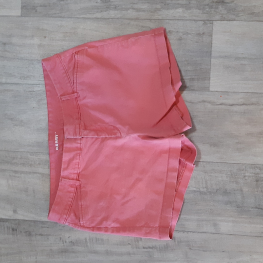 Womens Shorts Pink jean denim Cotton Spandex sz 6 OLD NAVY